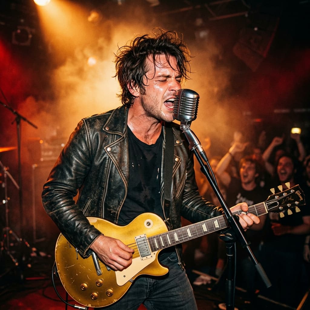 Retrato oficial de Leo Vance - Lead Vocals & Guitarra Eléctrica