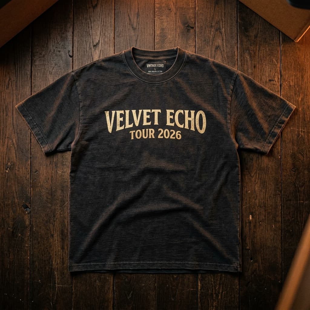 Camiseta Oficial Tour '26 (Washed Stage Black)